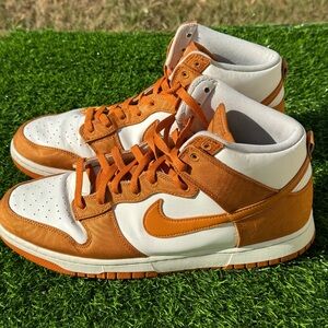 Nike Men's Dunk High-Top Sneakers in Orange DV7223-800 Size 13